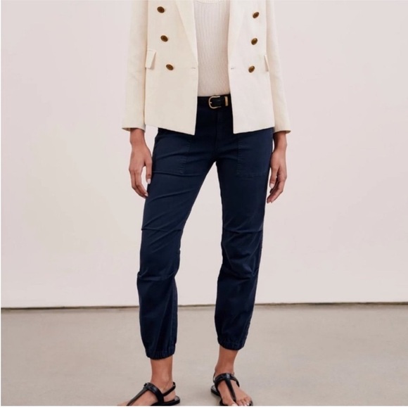 NILI LOTAN blue jogger French Military Pant Dark Navy! - Picture 2 of 14